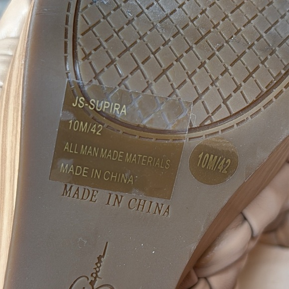 Jessica Simpson Supira Women’s Size 10 Beige Woven Platform Heels - Picture 7 of 7